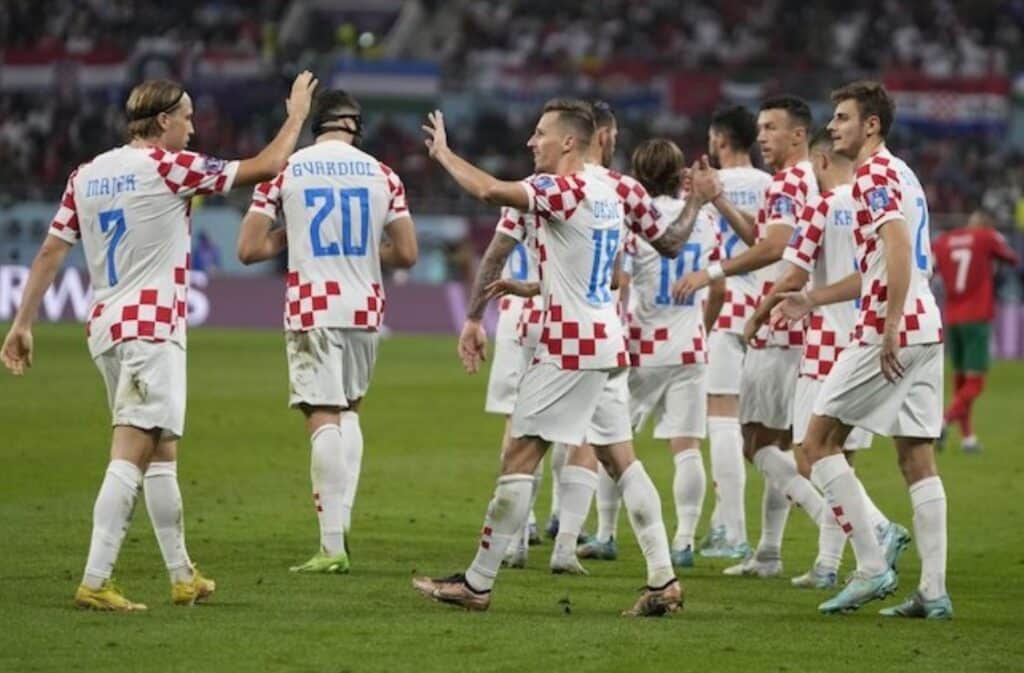 Màn ăn mừng của các cầu thủ Croatia 