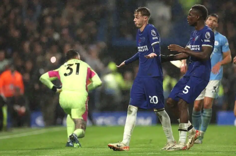 Pha ăn mừng của Cole Palmer trong trận Chelsea vs Manchester City, Chủ Nhật (11/12/2023).