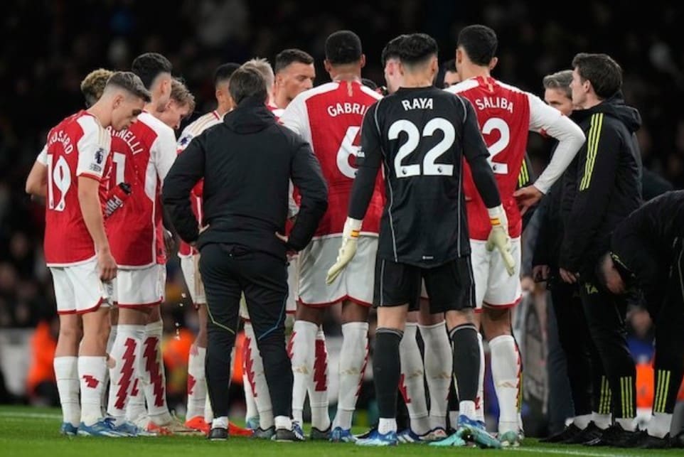 Đội hình Arsenal trong trận đấu Premier League gặp West Ham, thứ Sáu (29/12/2023).